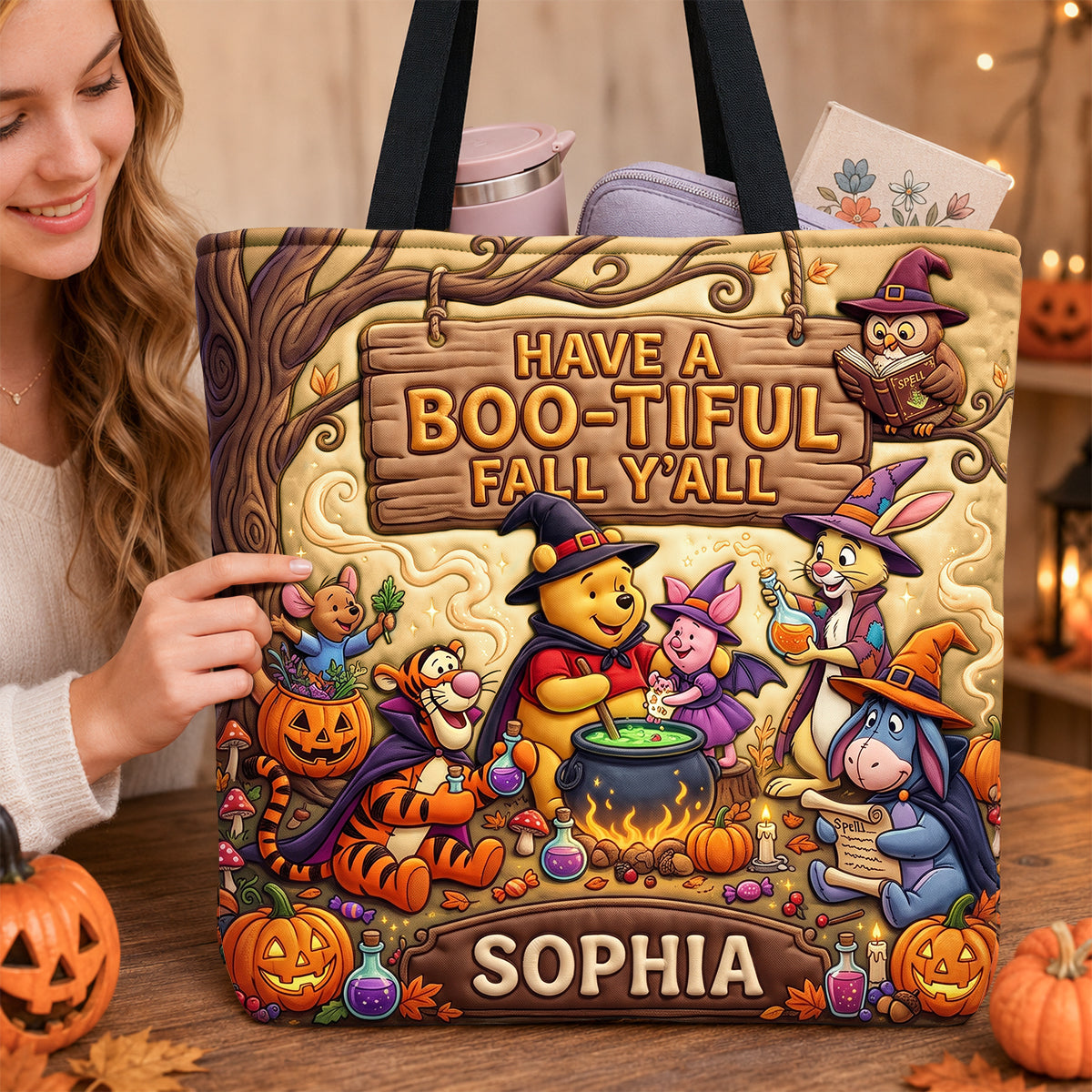 Boo-tiful Fall Tote Bag - Personalized Gift for Kids & Friends
