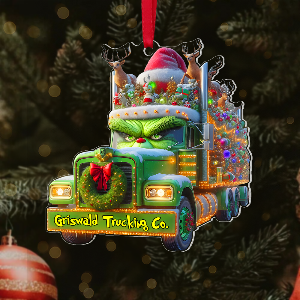 Customized Christmas Truck Ornament - Save Christmas in Style Ornament PopCulturePrints