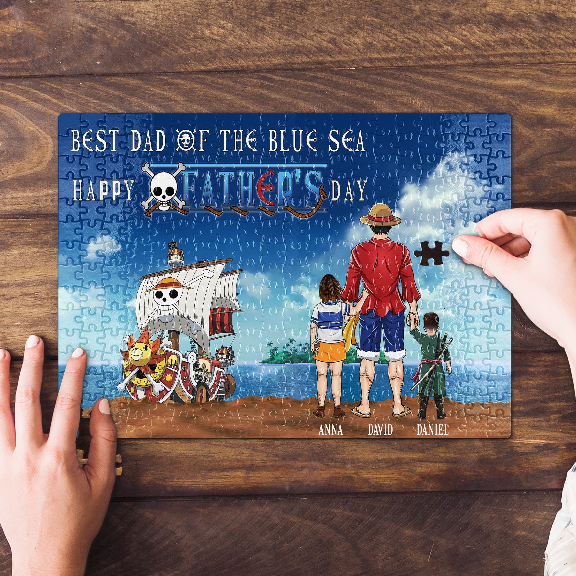 Personalized Ocean Adventure Dad Jigsaw Puzzle - Father's Day Gift Jigsaw Puzzles PopCulturePrints
