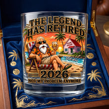 Load image into Gallery viewer, The Legend Has Retired - Personalized Round Glass Gift
