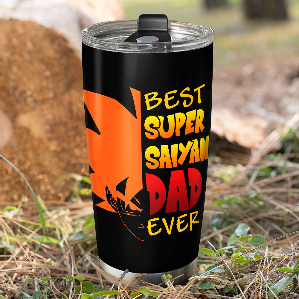 Custom Super Dad Tumbler - Best Saiyan Design Tumbler Cup PopCulturePrints