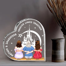 Load image into Gallery viewer, Personalized Mother &amp; Daughters Heart Acrylic Plaque - Forever Linked Together Decorative Plaques PopCulturePrints
