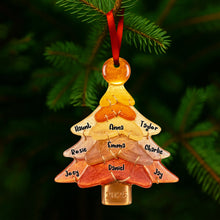 Load image into Gallery viewer, Celebrate Family Togetherness with Our Personalized Glass Family Tree Ornament - Unique Custom Gift for Families and Friends Ornament PopCulturePrints

