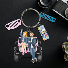 Load image into Gallery viewer, Personalized Jeep Couple Keychain
