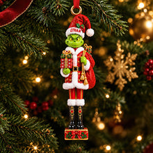 Load image into Gallery viewer, “Spread Christmas Cheer with Personalized Whimsical Grinch Ornaments” - Acrylic Ornament for Everyone
