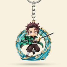 Load image into Gallery viewer, “Embrace Your Inner Darkness!” - Darkness Hunter Keychain, Personalized Gift for Anime Lovers Keychains PopCulturePrints
