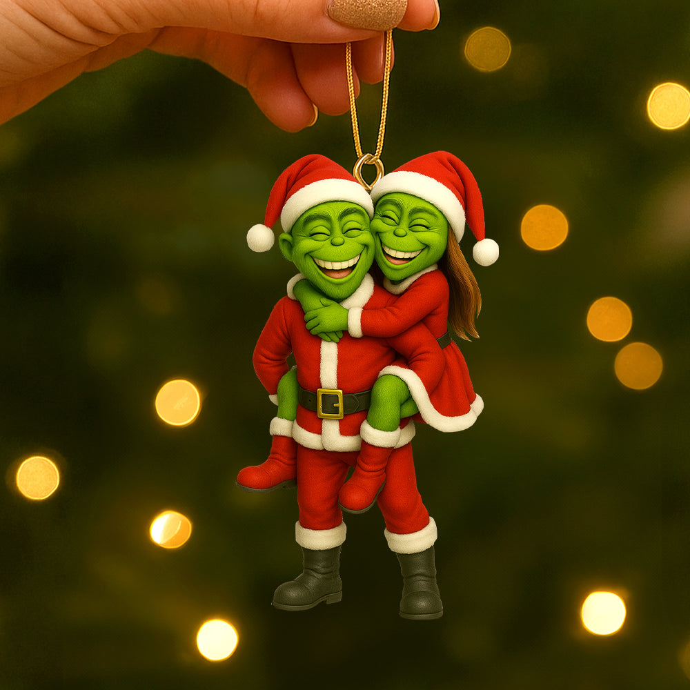Spread Joy with Our Funny Custom Photo Christmas Acrylic Ornament - A Personalized Gift for Family Lovers! Ornament PopCulturePrints