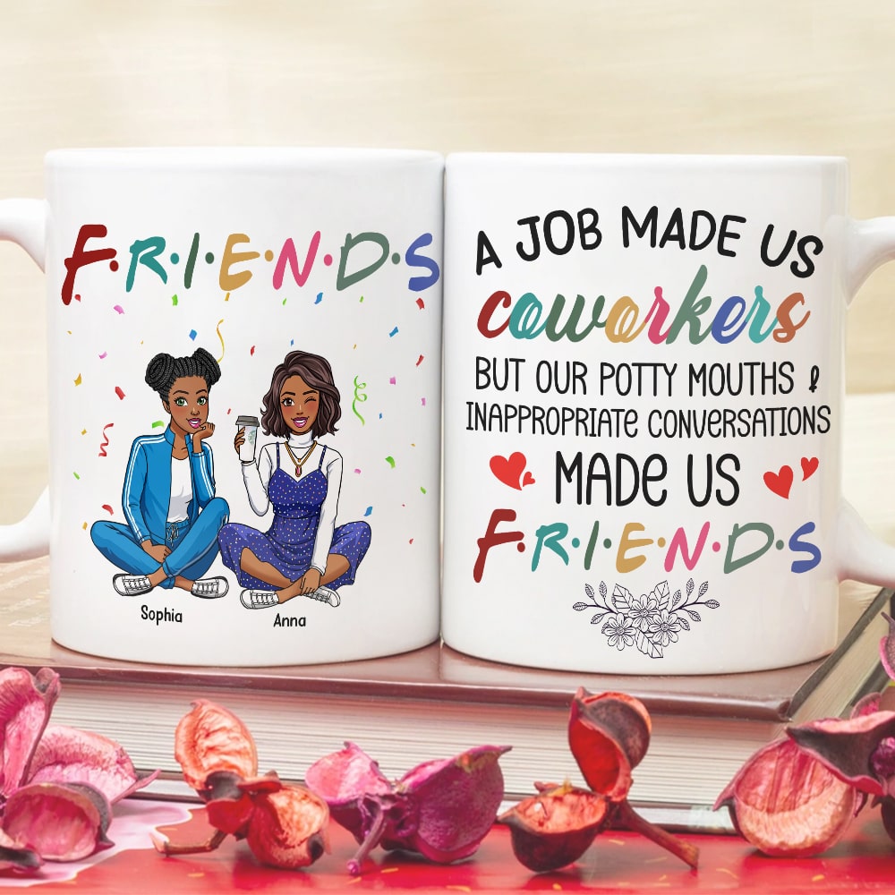 Personalized Friends Coffee Mug for Coworkers | Fun and Meaningful Gift Coffee Mug PopCulturePrints