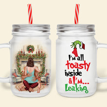 Load image into Gallery viewer, Personalized Frosted Mason Jar - Cozy Christmas Couple Gift
