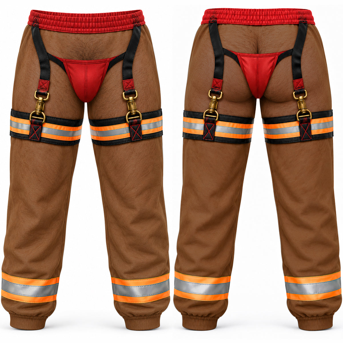 “Stay Hot, Look Cool!” - Funny Firefighter Sweatpants - Personalized Gift for Firefighters, Friends, and Family