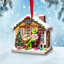 Load image into Gallery viewer, Customizable Green Monster Nail Salon Ornament Ornament PopCulturePrints
