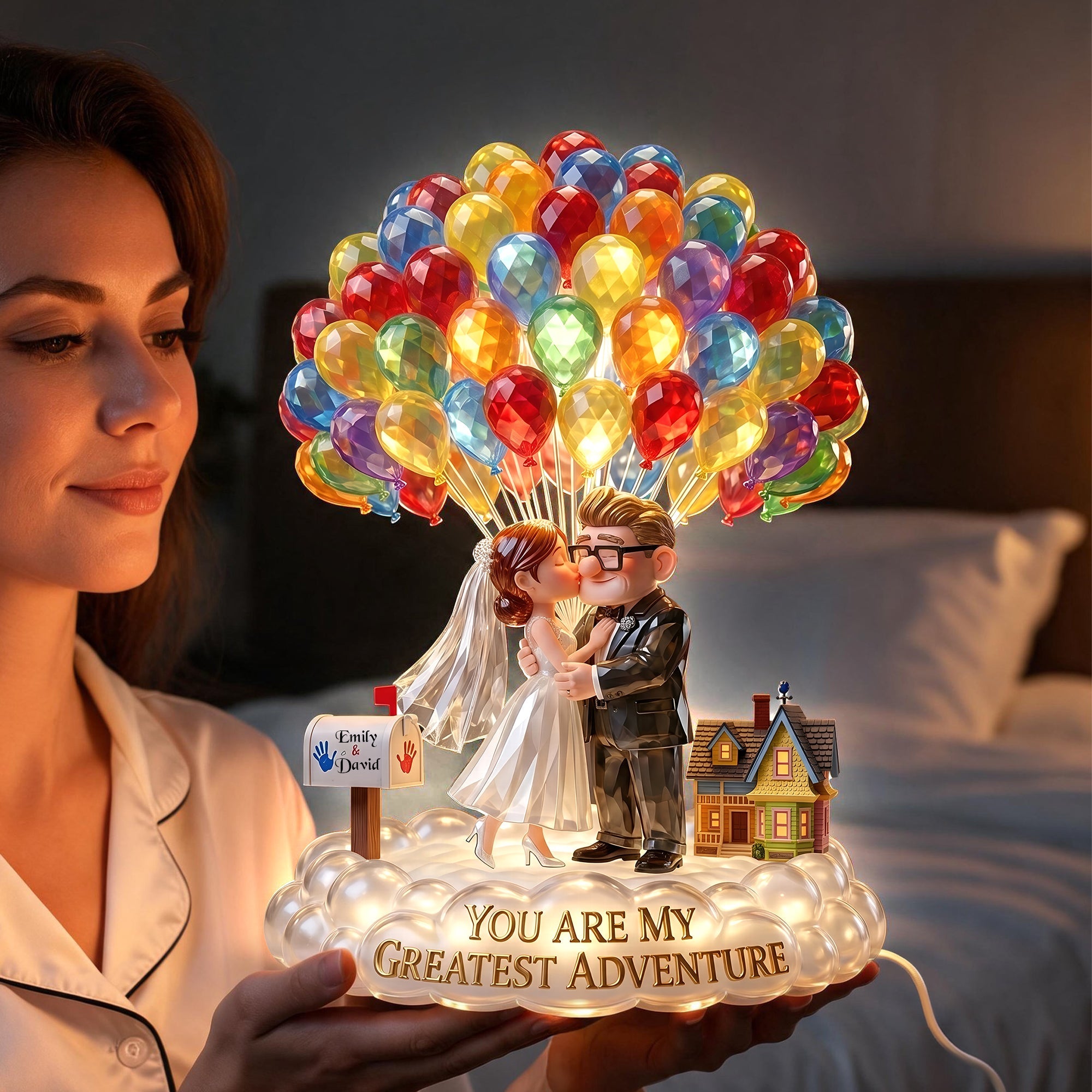 You Are My Greatest Adventure - Personalized Acrylic Light Box for Couples