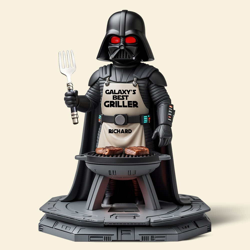 “Galaxy's Best Griller” - Personalized Acrylic Plaque, Gift for Dad, Grandpa & Grill Lovers Shaped Plaques PopCulturePrints