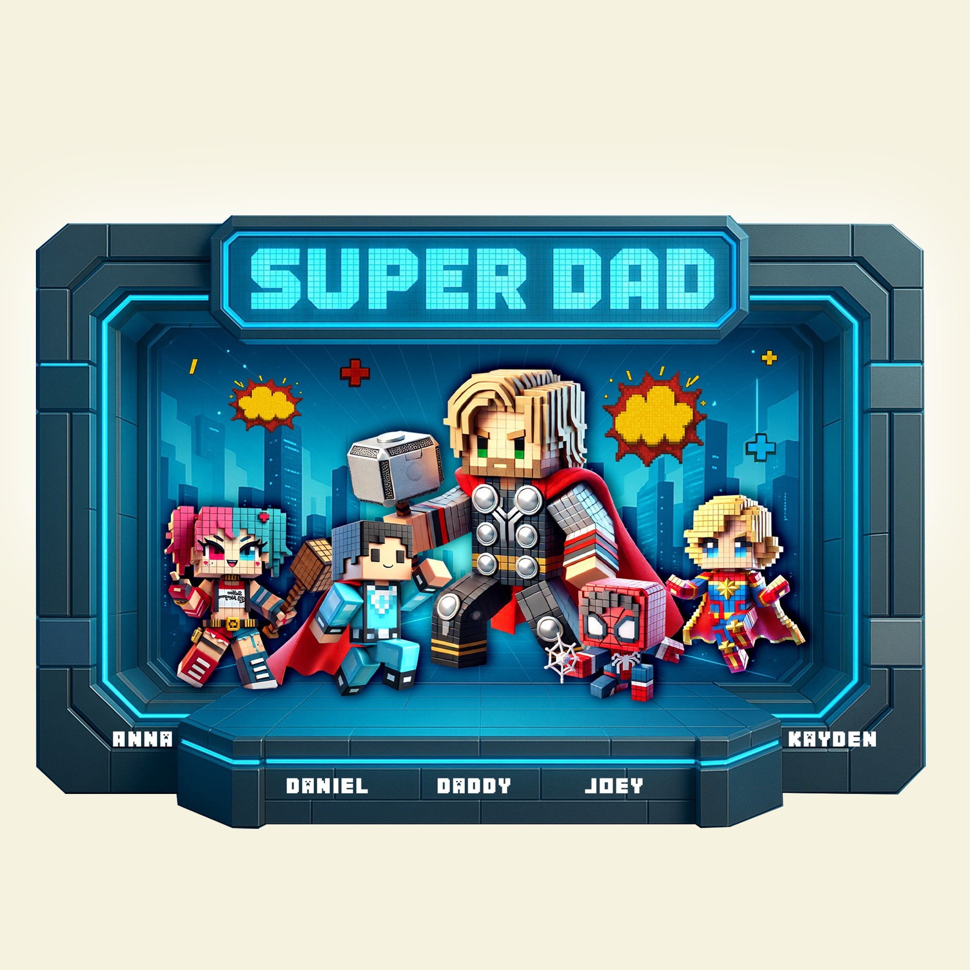 "A Super Dad Deserves Super Gifts" - Personalized Super Dad Acrylic Plaque - Gift for Dad, Grandpa, and Special Fathers Shaped Plaques PopCulturePrints