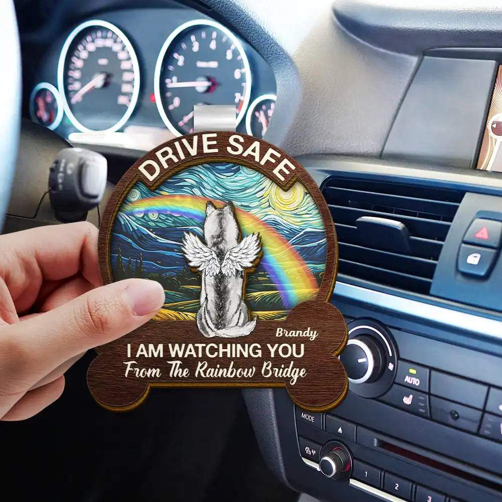 Drive Safe: We're Watching You - Personalized Custom Car Visor Clip for Pet Lovers Car Visor Clip PopCulturePrints