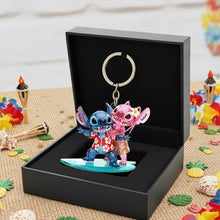 Load image into Gallery viewer, Seaside Adventure Duo Keychain - A Personalized Gift for Couples Keychains PopCulturePrints
