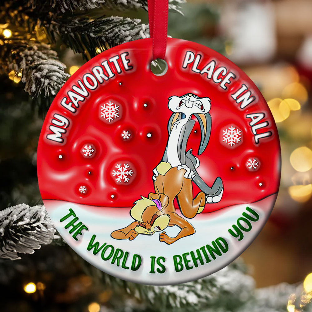 Personalized Cartoon Couple Christmas Ornament | Custom Holiday Decor | Valentine's Day Gifts Ornament PopCulturePrints