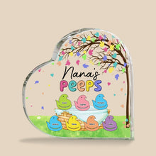 Load image into Gallery viewer, Personalized &#39;Nana&#39;s Peeps&#39; Heart Plaque for Moms Shaped Plaques PopCulturePrints
