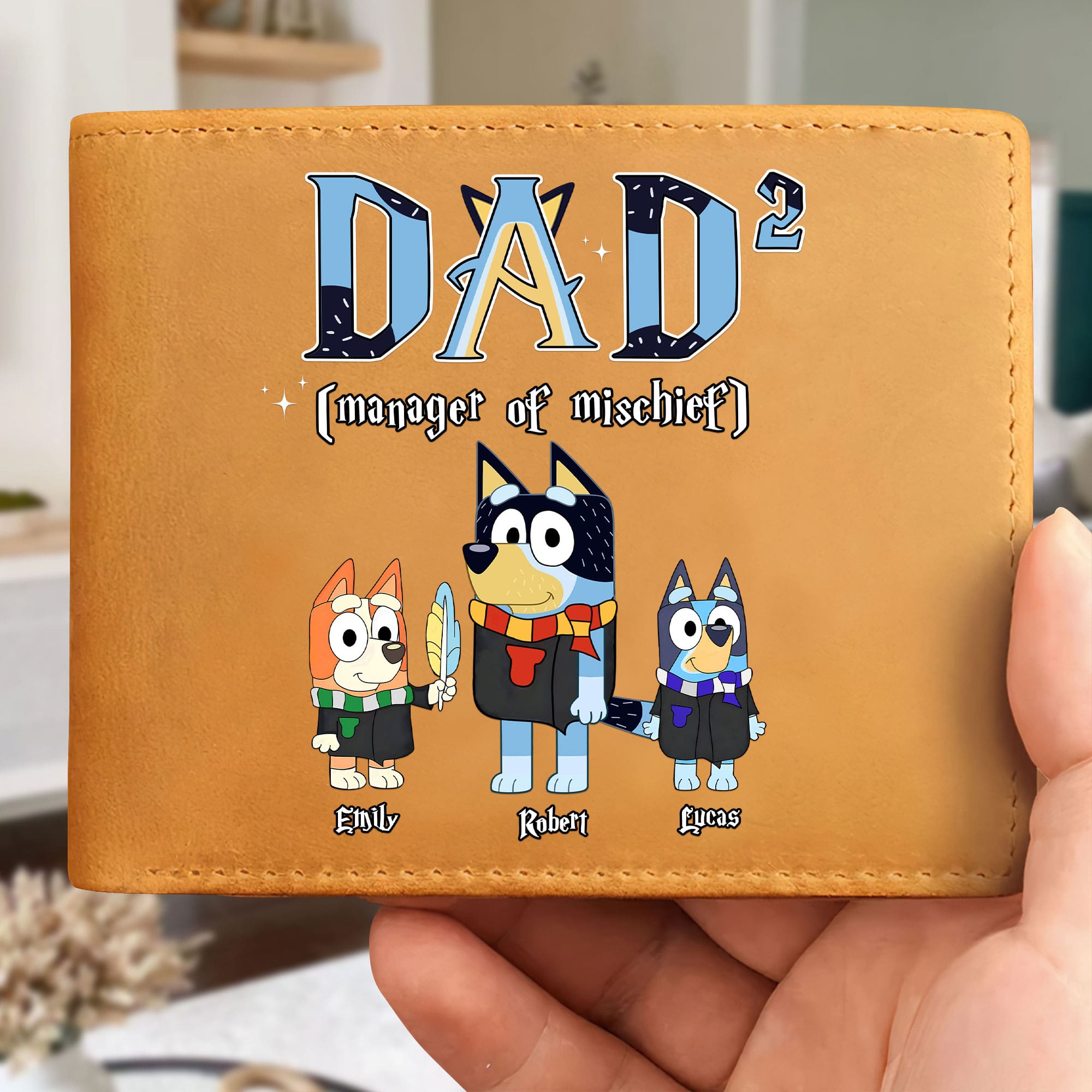 Personalized Dad Wallet - Manager of Mischief