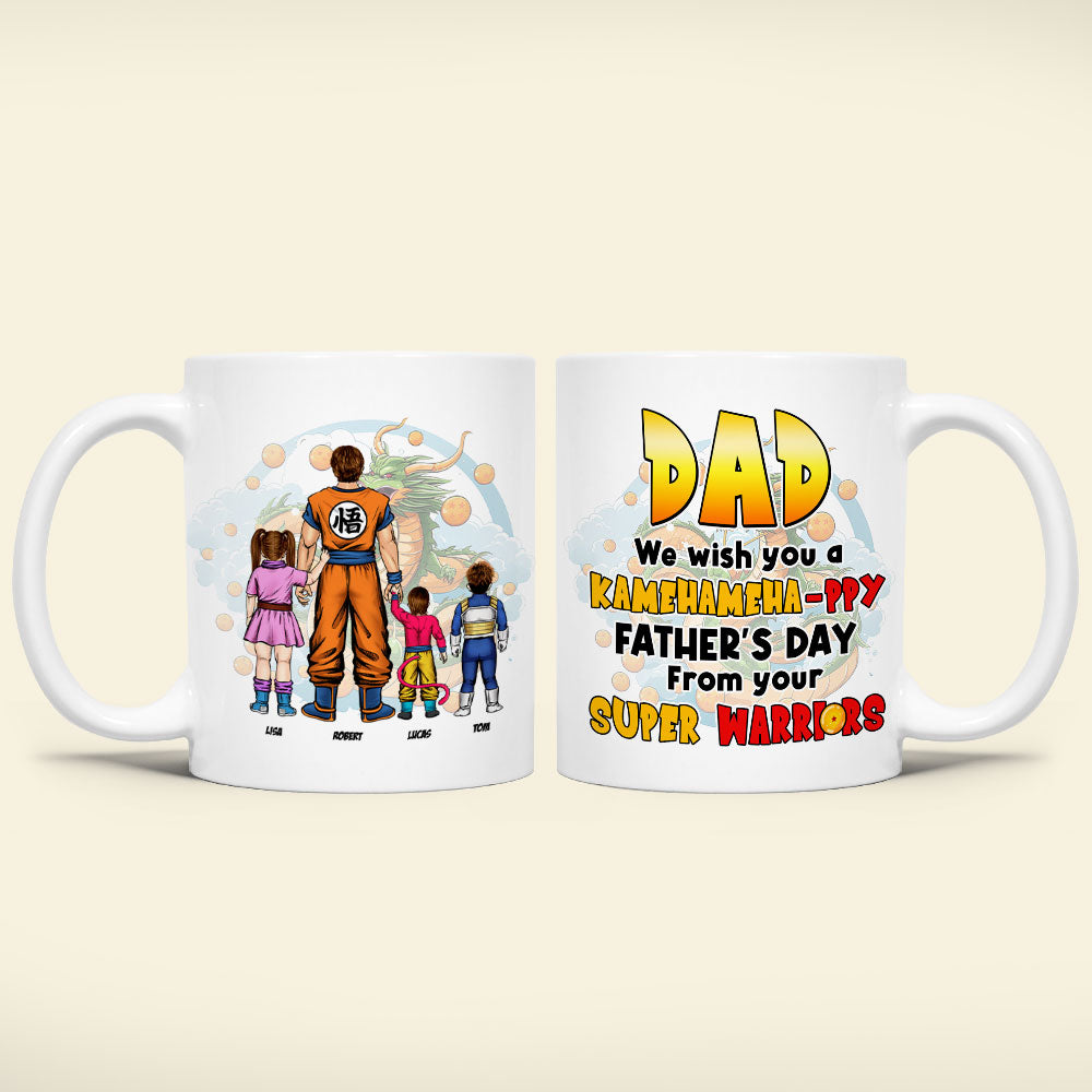 Custom Father's Day Mug - Anime Super Warriors Gift Coffee Mug PopCulturePrints