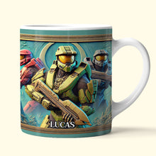 Load image into Gallery viewer, Halo Infinite 3D Effect Gamer Mug - Customizable Coffee Mug PopCulturePrints
