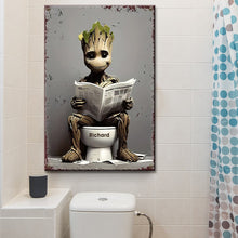 Load image into Gallery viewer, Personalized Funny Metal Sign For Movie Fans - Movie Character Reading in Toilet
