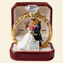 Load image into Gallery viewer, "Cherish Every Moment" - Personalized Anniversary Gifts for Couples - Custom Plaque for Newlyweds and Lovers Shaped Plaques PopCulturePrints
