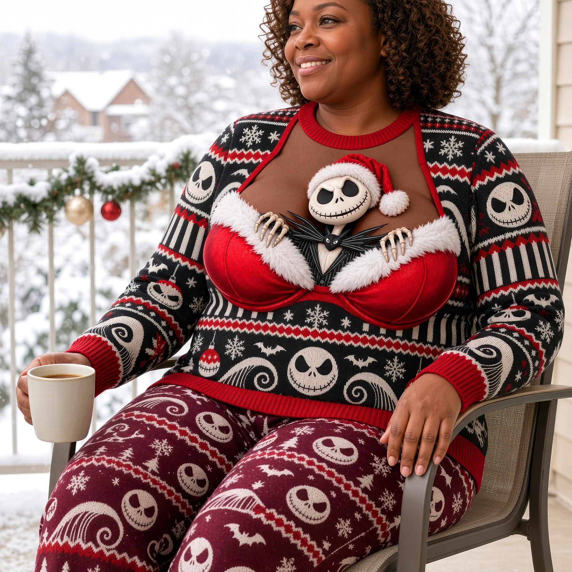 “Unleash Your Spooky Spirit!” - Fun Spooky Christmas Sweater - Personalized Gifts For Her AOP Products PopCulturePrints