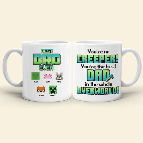 Personalized 'Best Dad Ever' Gaming Mug Coffee Mug PopCulturePrints