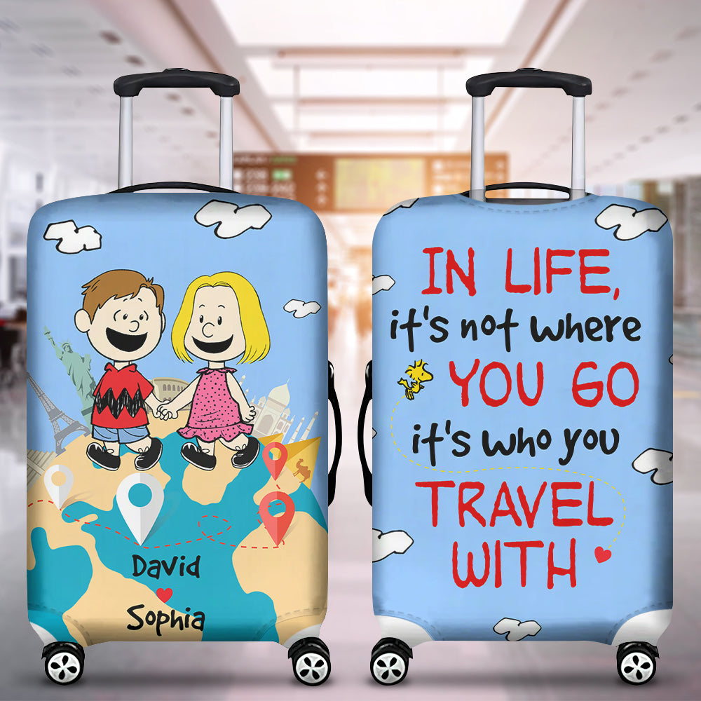 Personalized Cartoon Travel Luggage Covers for Couples