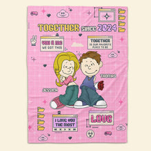 Load image into Gallery viewer, Personalized Pop Culture Couple Blanket – Together Since 2024 Blanket PopCulturePrints
