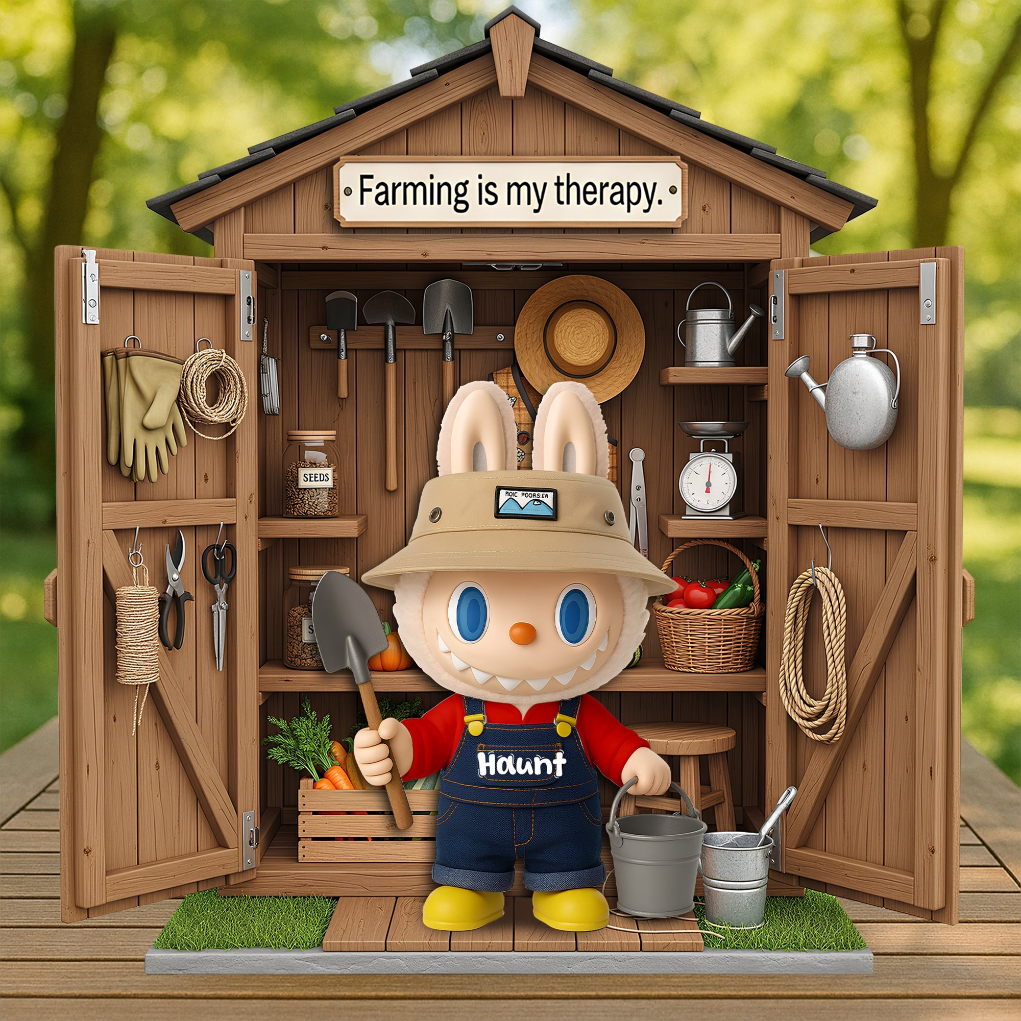 Farming is My Therapy - Personalized Cute Farmer Plaque for Farm Lovers Shaped Plaques PopCulturePrints