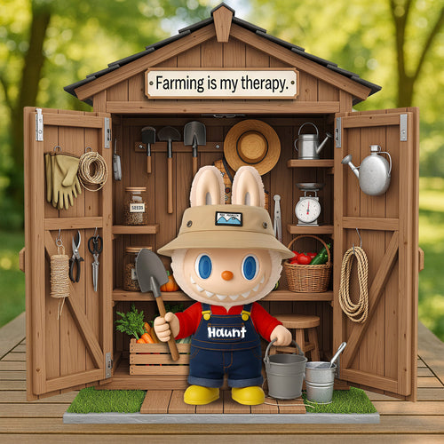 Farming is My Therapy - Personalized Cute Farmer Plaque for Farm Lovers Shaped Plaques PopCulturePrints