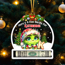 Load image into Gallery viewer, Personalized Christmas Money Holder Ornament for Kids Ornament PopCulturePrints
