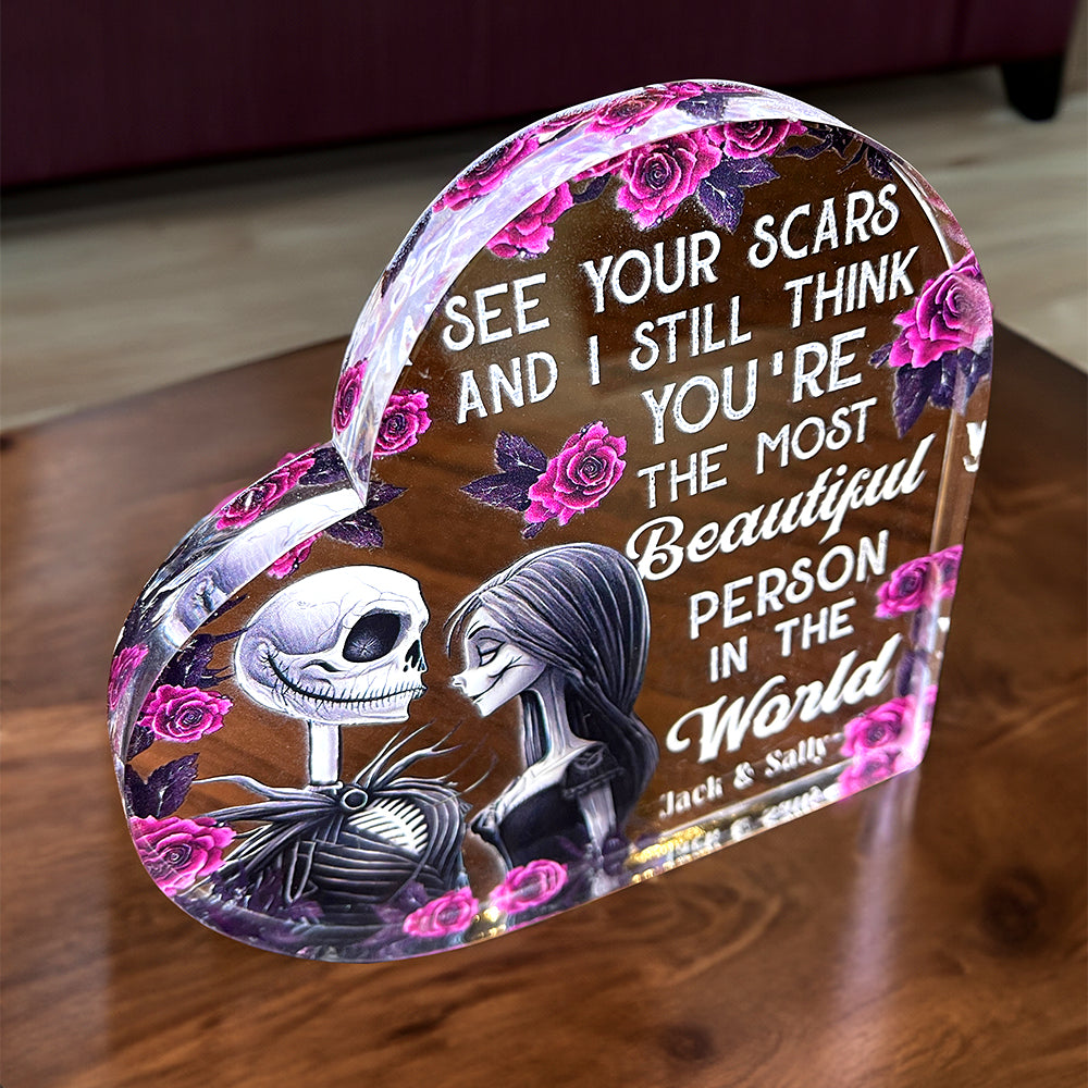 Personalized Couples Plaque - You're The Most Beautiful Person Shaped Plaques PopCulturePrints