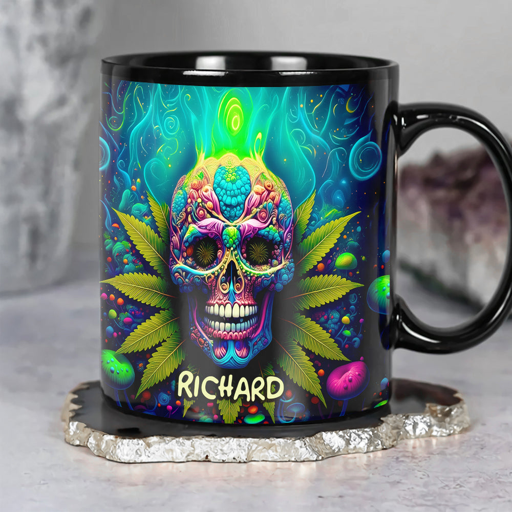 Embrace the Vibe: Chill Skull Mug - Personalized Gift for Stoners Coffee Mug PopCulturePrints
