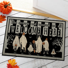 Load image into Gallery viewer, Personalized Halloween Family Welcome Door Mat Doormat PopCulturePrints
