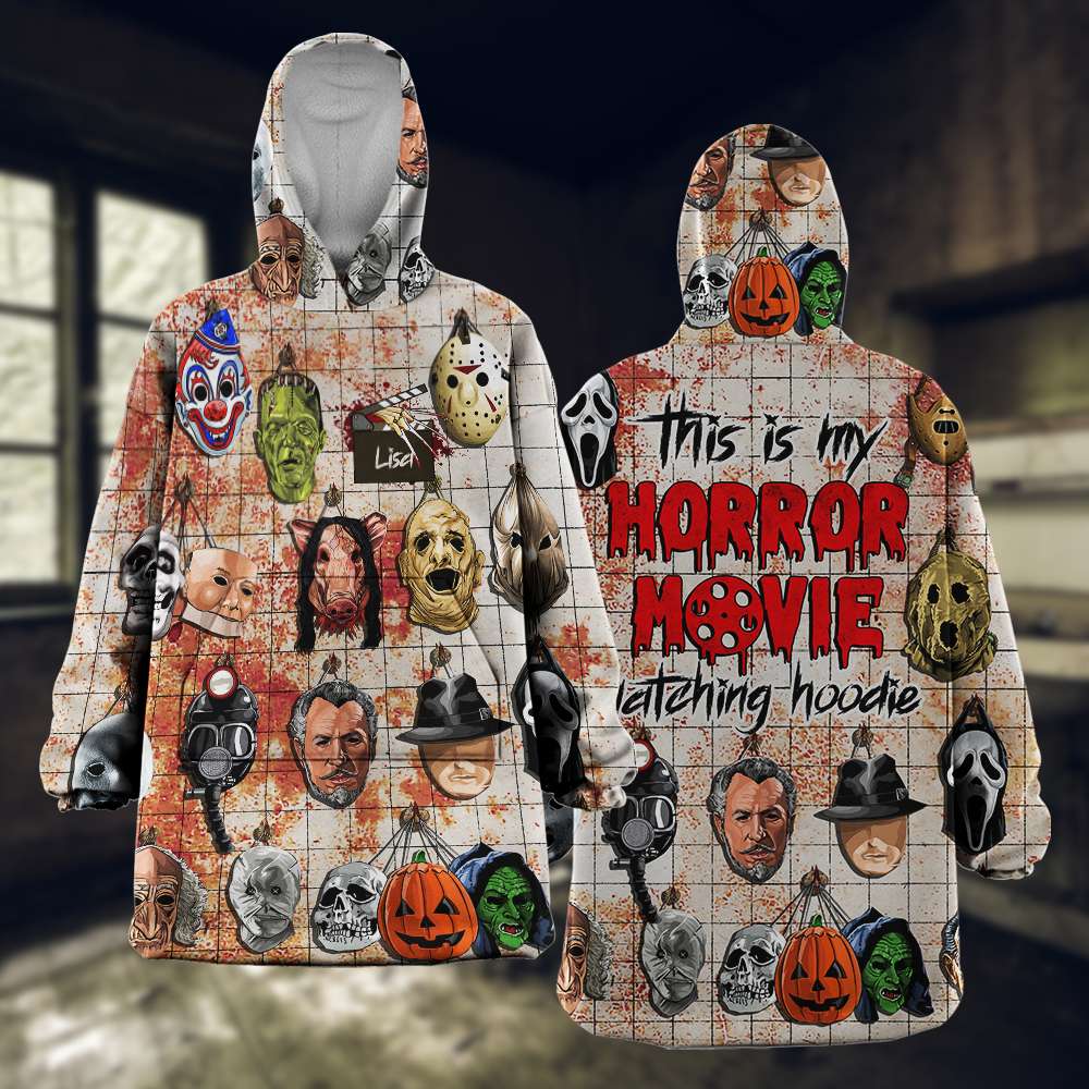 Horror Movie Icons Oversized Hoodie - Perfect Gift for Horror Enthusiasts