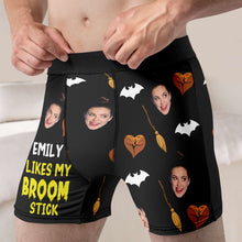 Load image into Gallery viewer, Personalized Halloween Boxer Briefs for Couples - Custom Face Design Boxer Briefs PopCulturePrints
