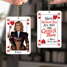Load image into Gallery viewer, Queen Mom Personalized Photo Keychain - Mother&#39;s Day Gift Keychains PopCulturePrints
