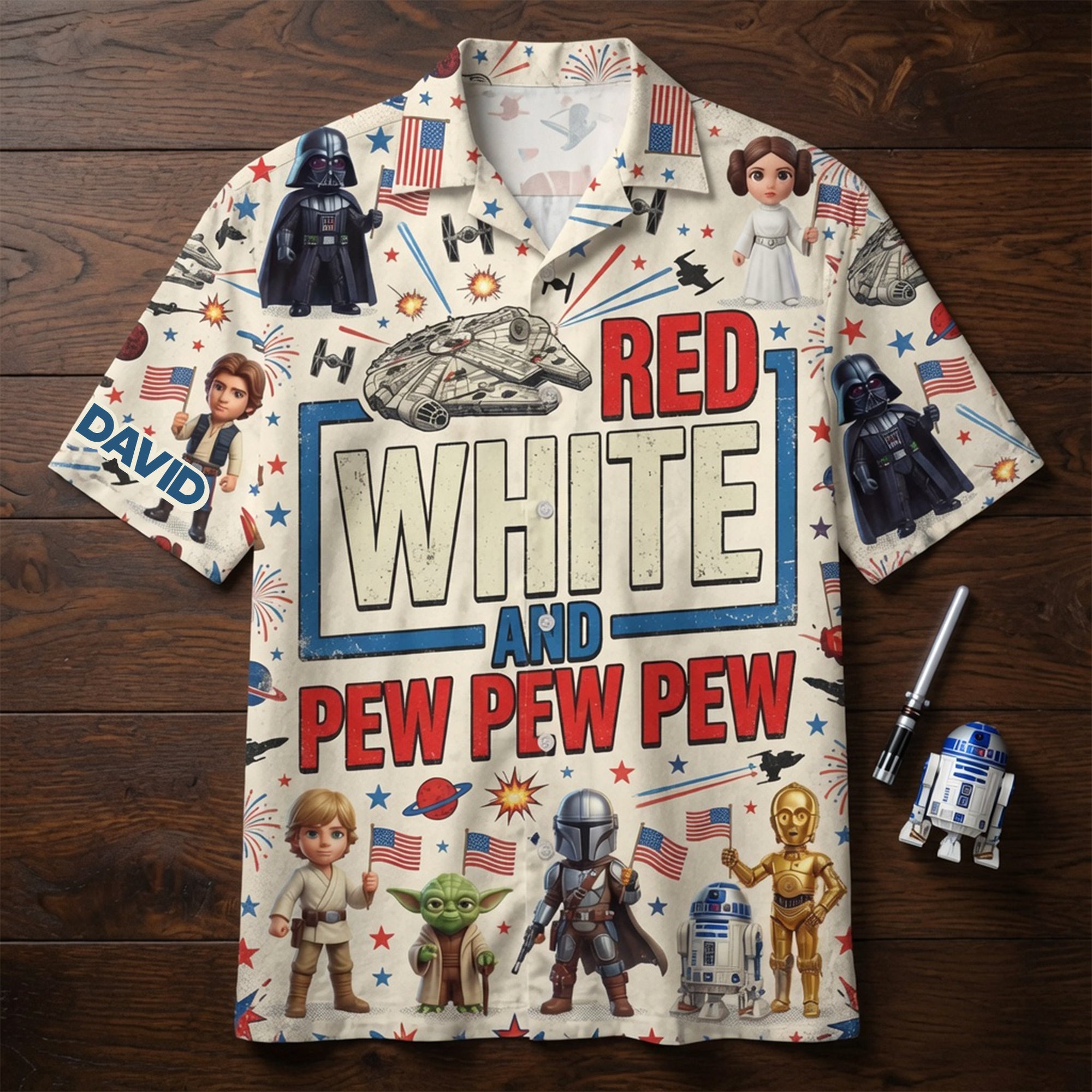 Independence Day Hawaiian Shirt Personalized Anniversary Gifts 03NATN030626 Hawaiian Shirts PopCulturePrints