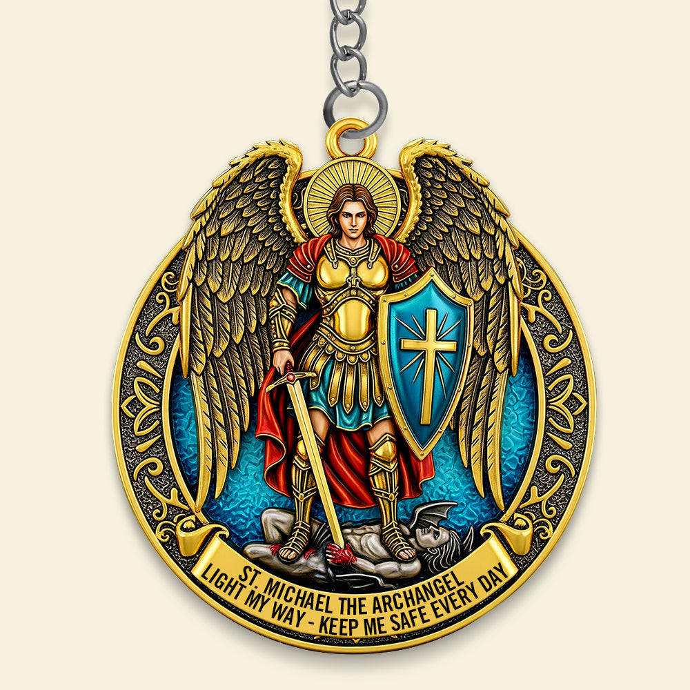 St. Michael the Archangel Keychain – Personalized Gifts for Catholics Keychains PopCulturePrints