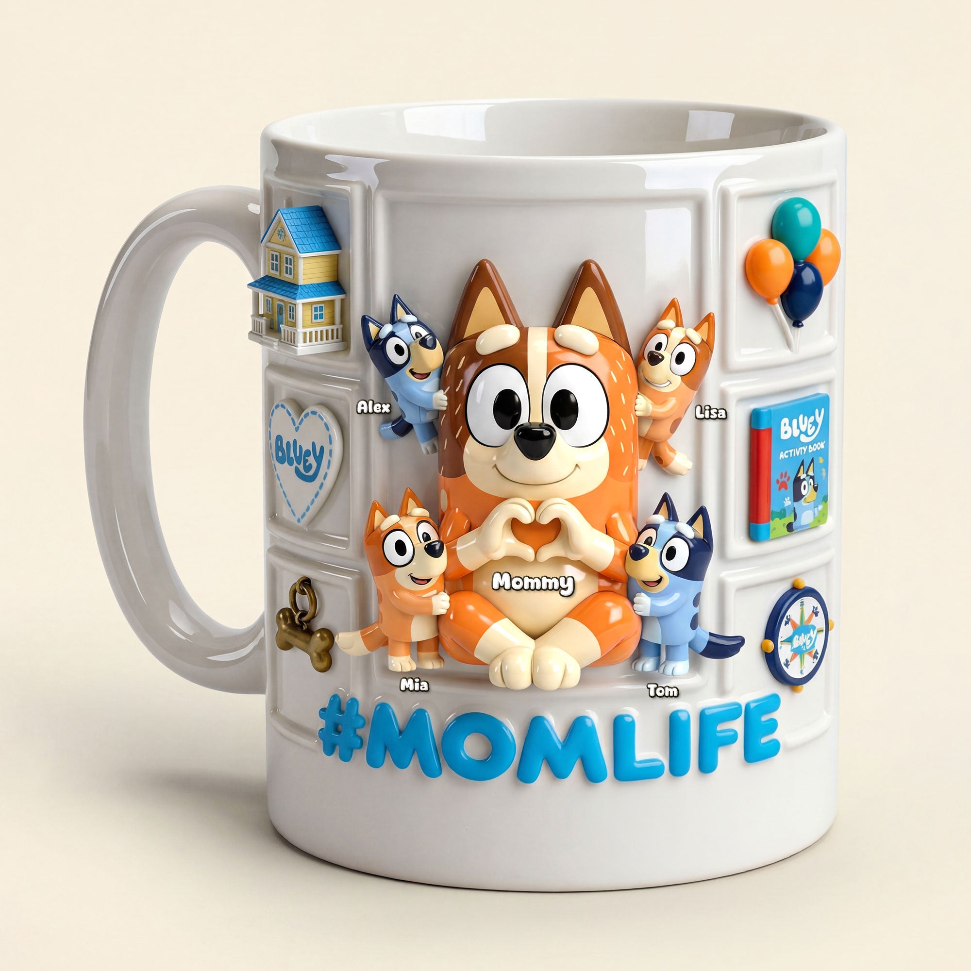 #MOMLIFE - Personalized Mom Life Coffee Mug | Perfect Gift for Mom & Grandma Coffee Mug PopCulturePrints