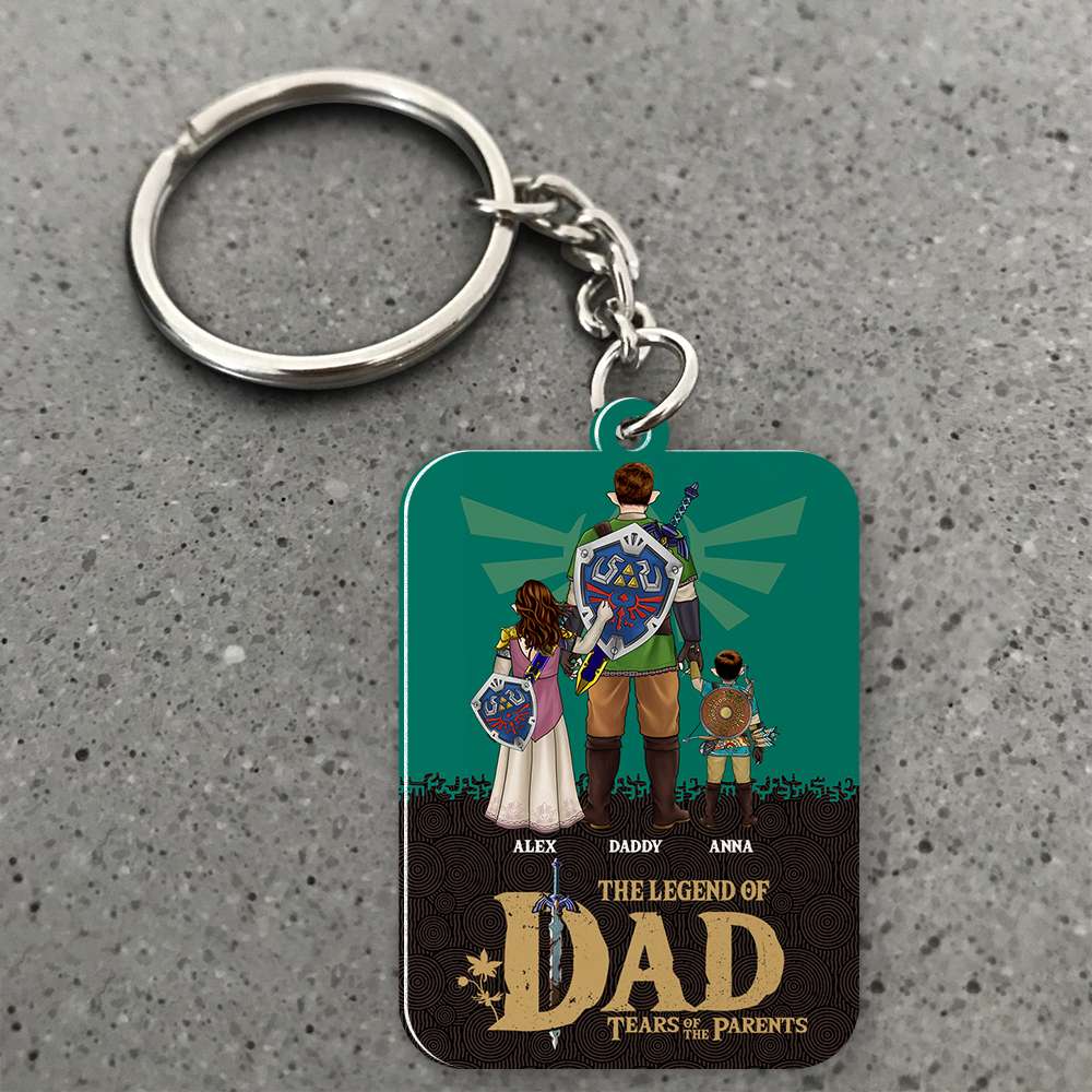 Personalized Legend of Dad Keychain - Customizable Family Gift Keychains PopCulturePrints