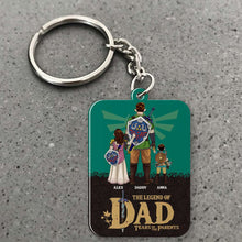 Load image into Gallery viewer, Personalized Legend of Dad Keychain - Customizable Family Gift Keychains PopCulturePrints
