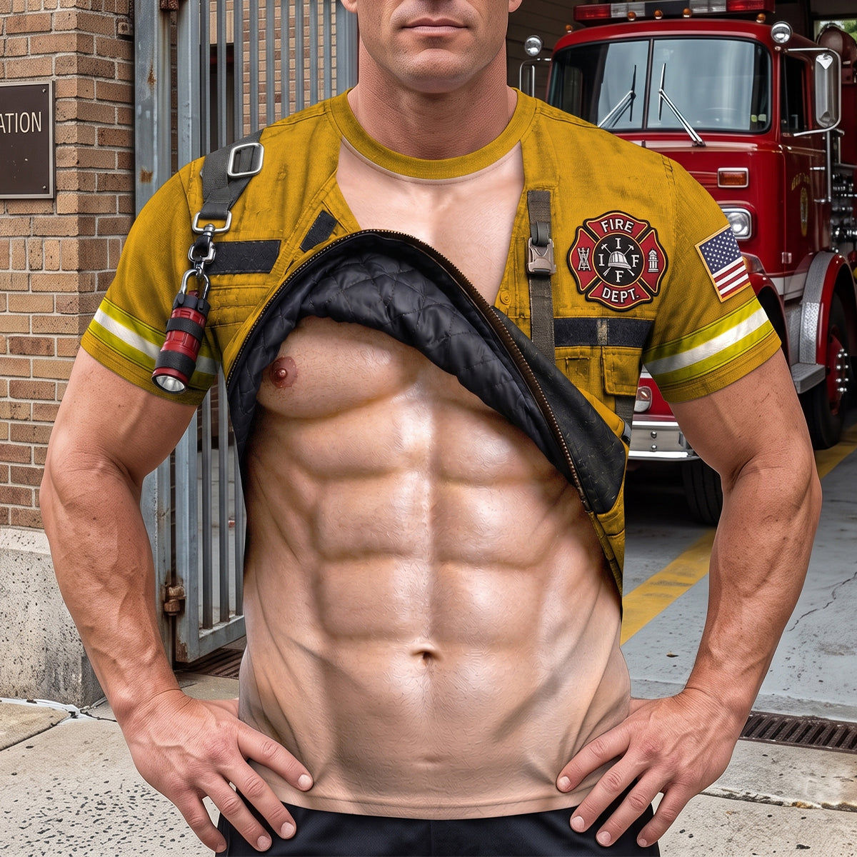 Firehouse Hero Shirt - Personalized Gifts For Firefighter 01OHTN160726 AOP Products PopCulturePrints