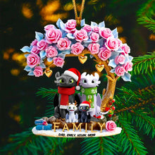 Load image into Gallery viewer, &quot;Celebrate Family Moments with Love&quot; - Personalized Smiling Family Christmas Ornament - Custom Gift for Family and Friends Ornament PopCulturePrints
