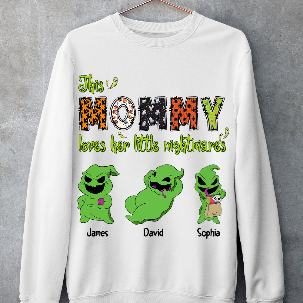 Personalized Halloween Mom Shirt - Mom's Little Nightmares Custom Names