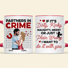 Load image into Gallery viewer, Personalized Partners in Crime Couple Coffee Mug Coffee Mug PopCulturePrints
