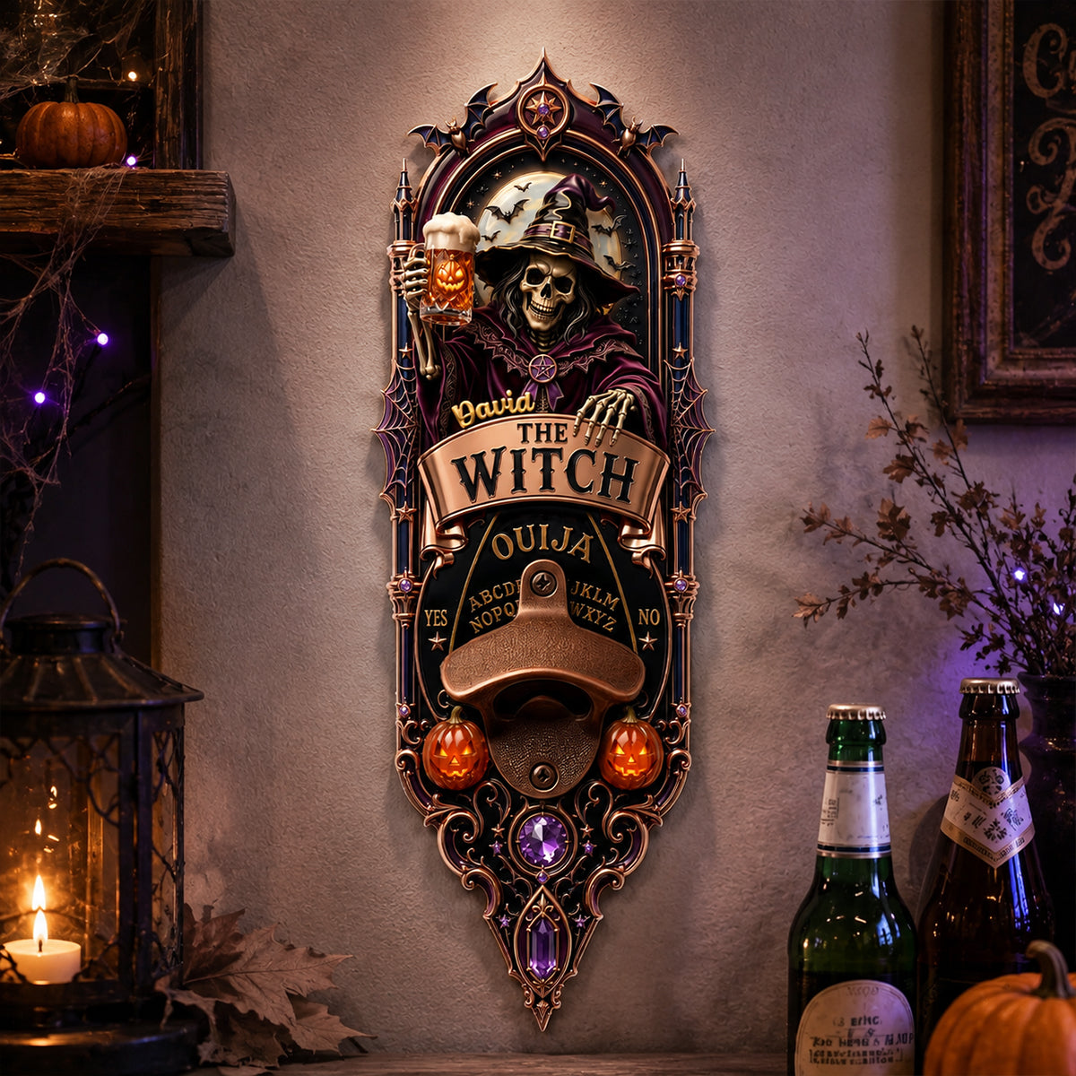 Pour The Magic Wooden Wall Hanging Bottle Opener - Personalized Gifts 02PADH060826 Bottle Opener PopCulturePrints